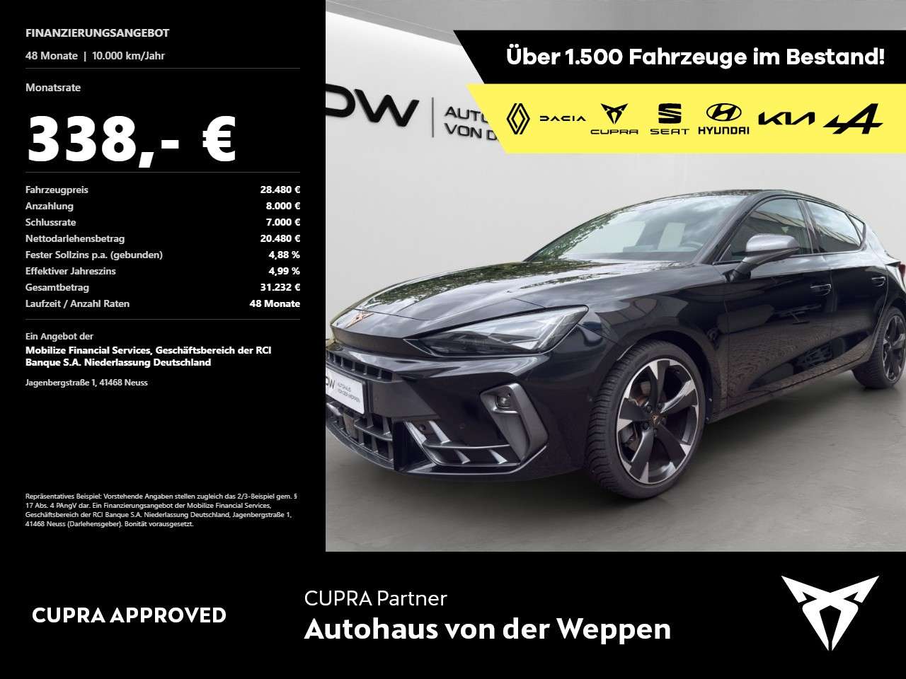 Cupra Leon — Cupra Leon 1.5 eTSI Kamera, LED-Matrix, SHZ Klima Navi
