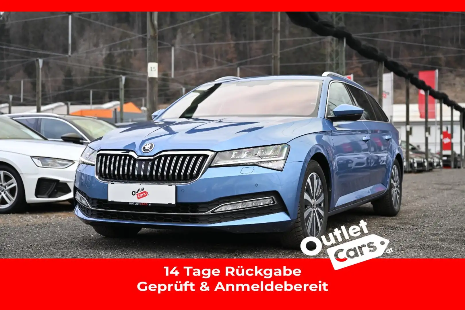 Skoda Superb Combi 2.0 TDI DSG LED+LEDER+RADAR+ASSIST Blau - 1