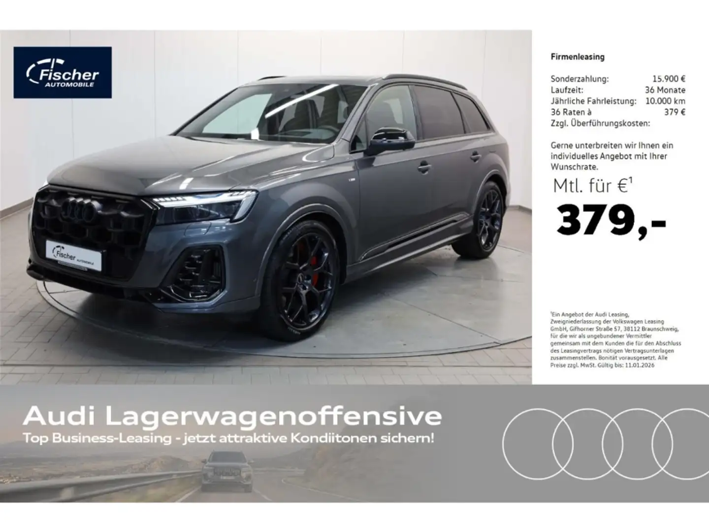 Audi Q7 60 TFSI e quattro S line business Grau - 1