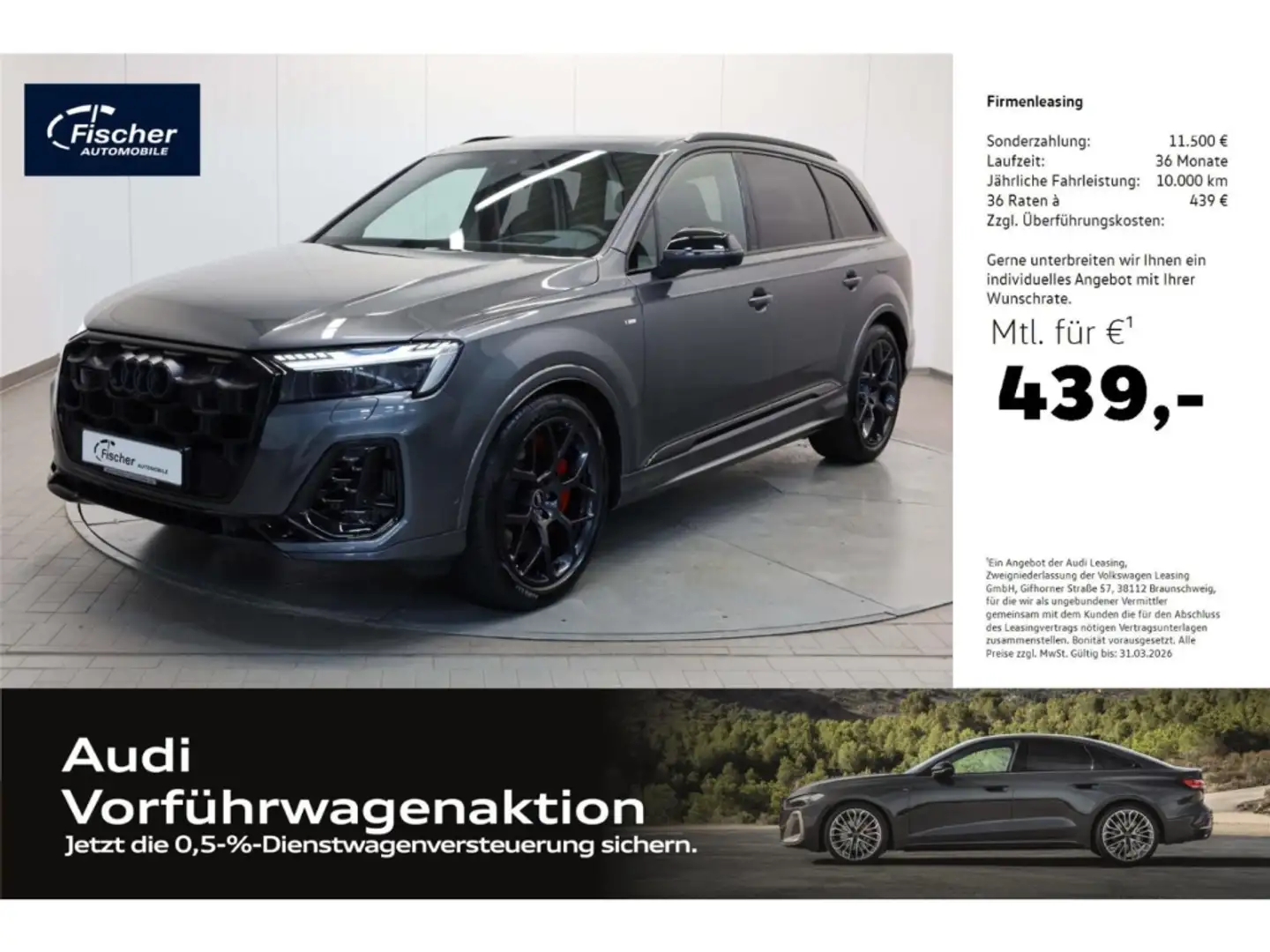 Audi Q7 60 TFSI e quattro S line business Grau - 1