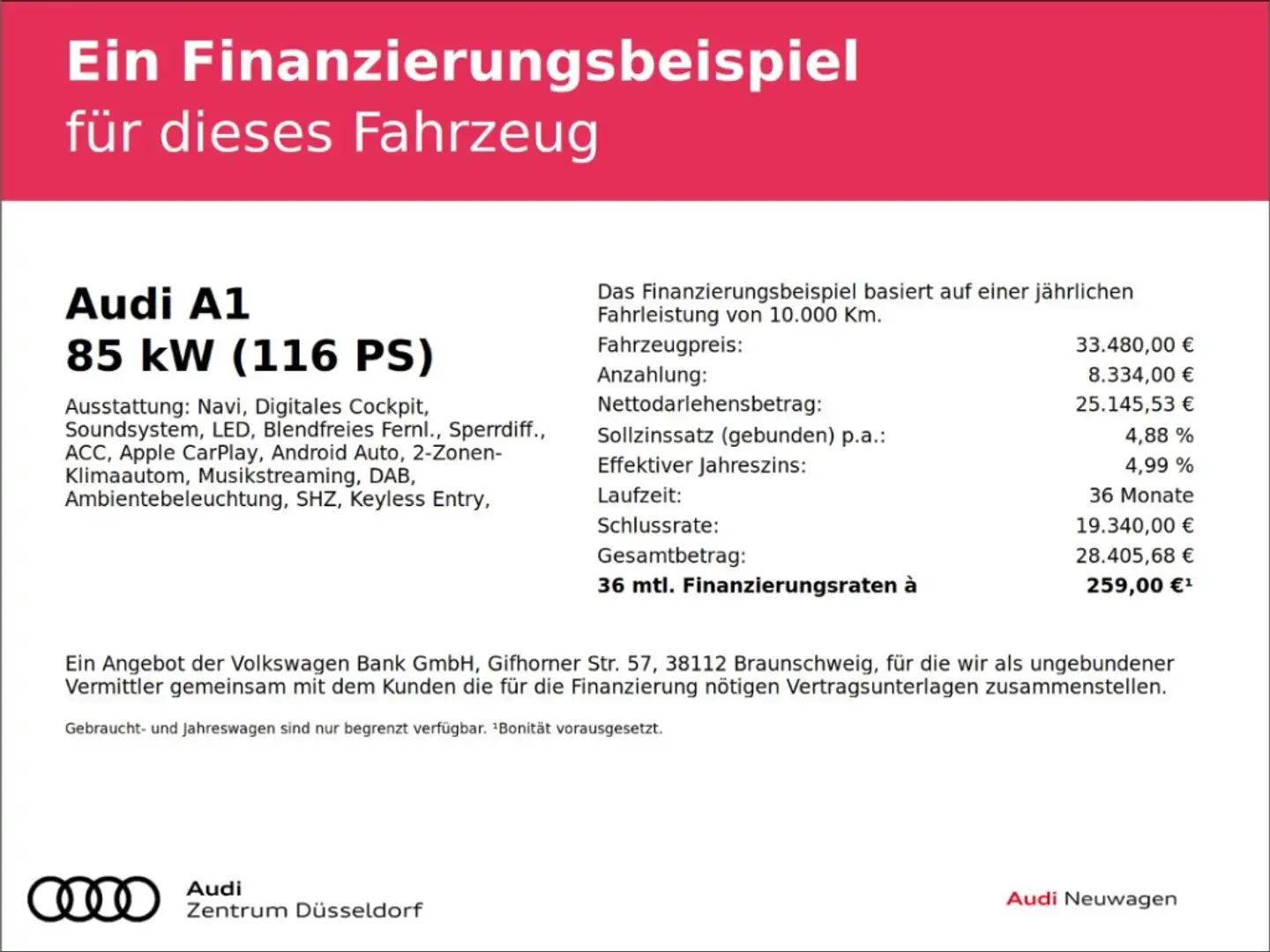 Audi A1 allstreet 30 TFSI S-Line 1forAll Grau - 2