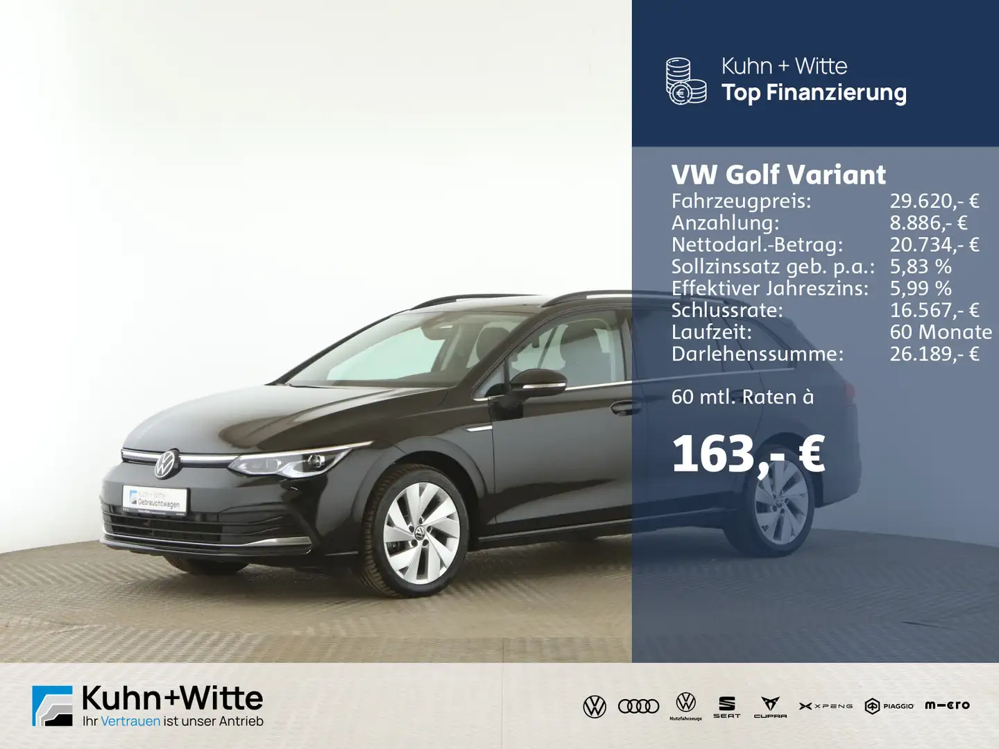 Volkswagen Golf Variant Golf VIII Variant 2.0 TDI Style *LED*PDC*Navi*Ap Schwarz - 1