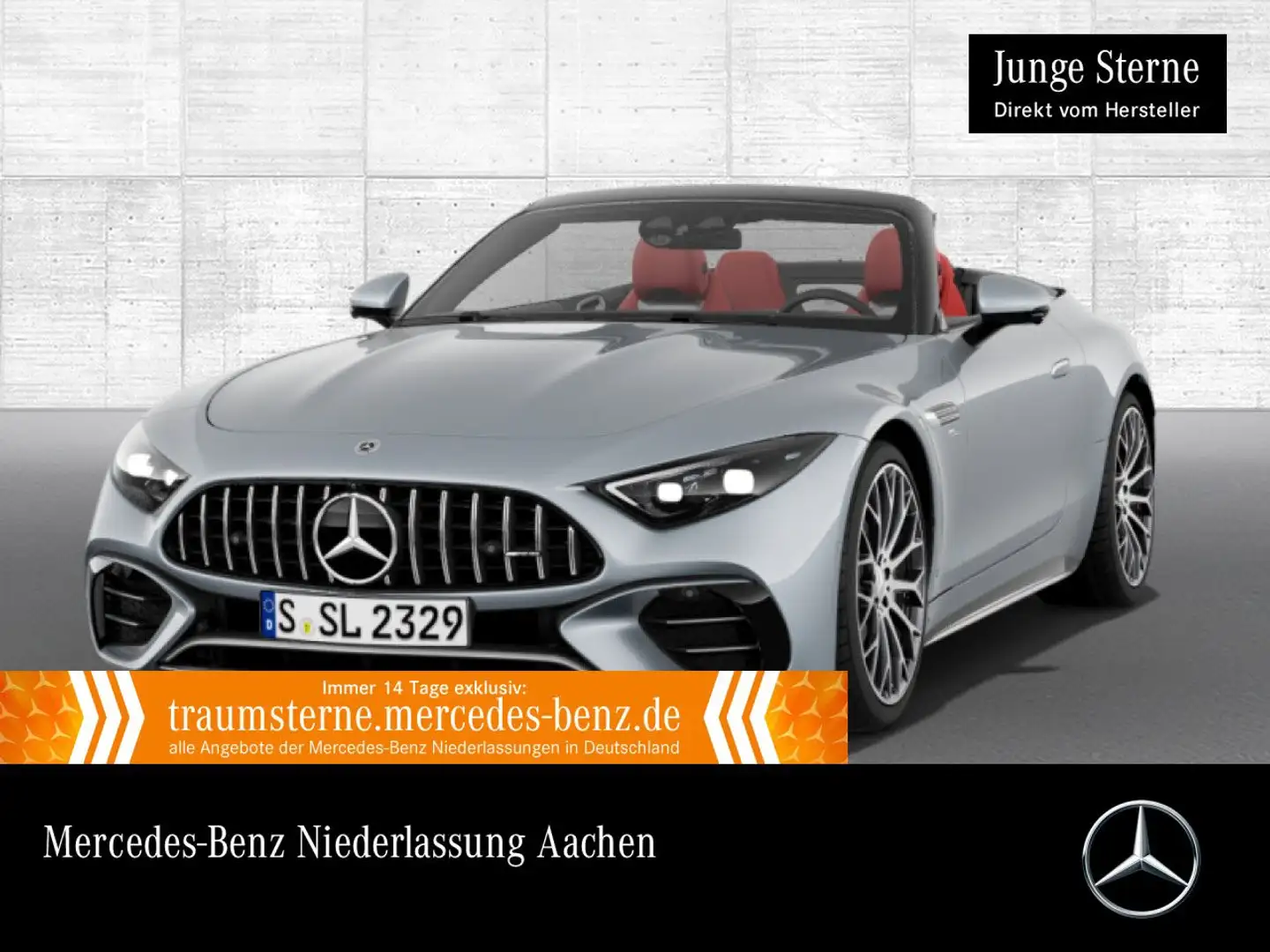 Mercedes-Benz SL 43 AMG Cab. 360° Burmester Distr+ Airscarf PTS Silber - 1