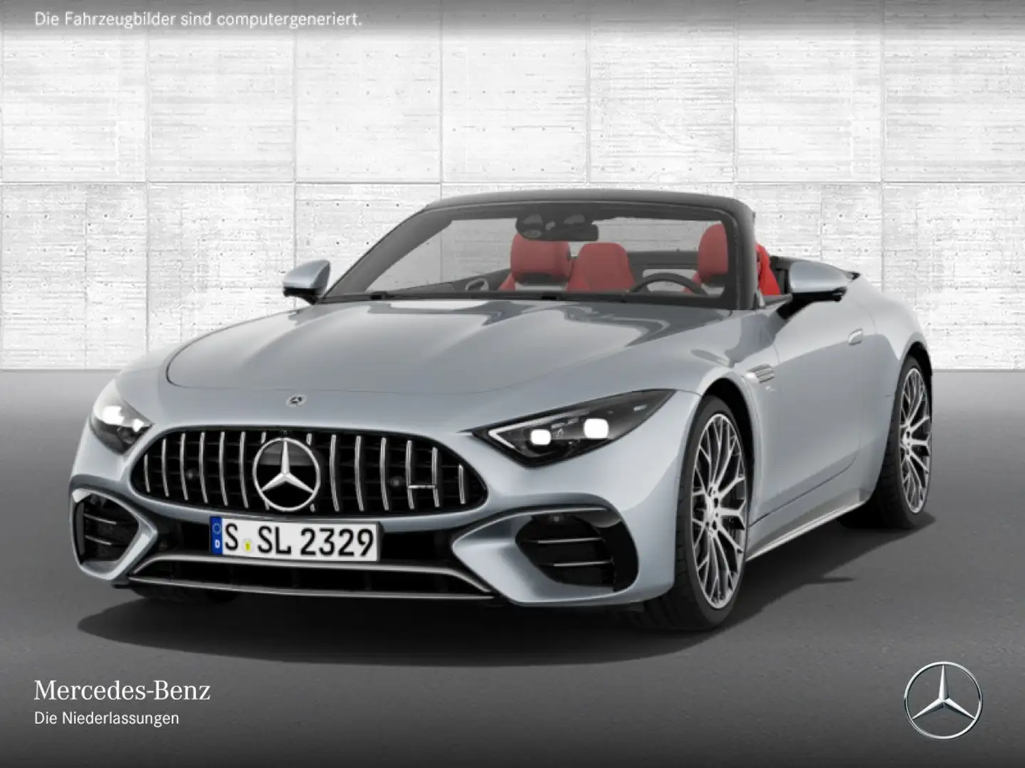 Mercedes-Benz SL 43 AMG Cab. 360° Burmester Distr+ Airscarf PTS Silber - 2