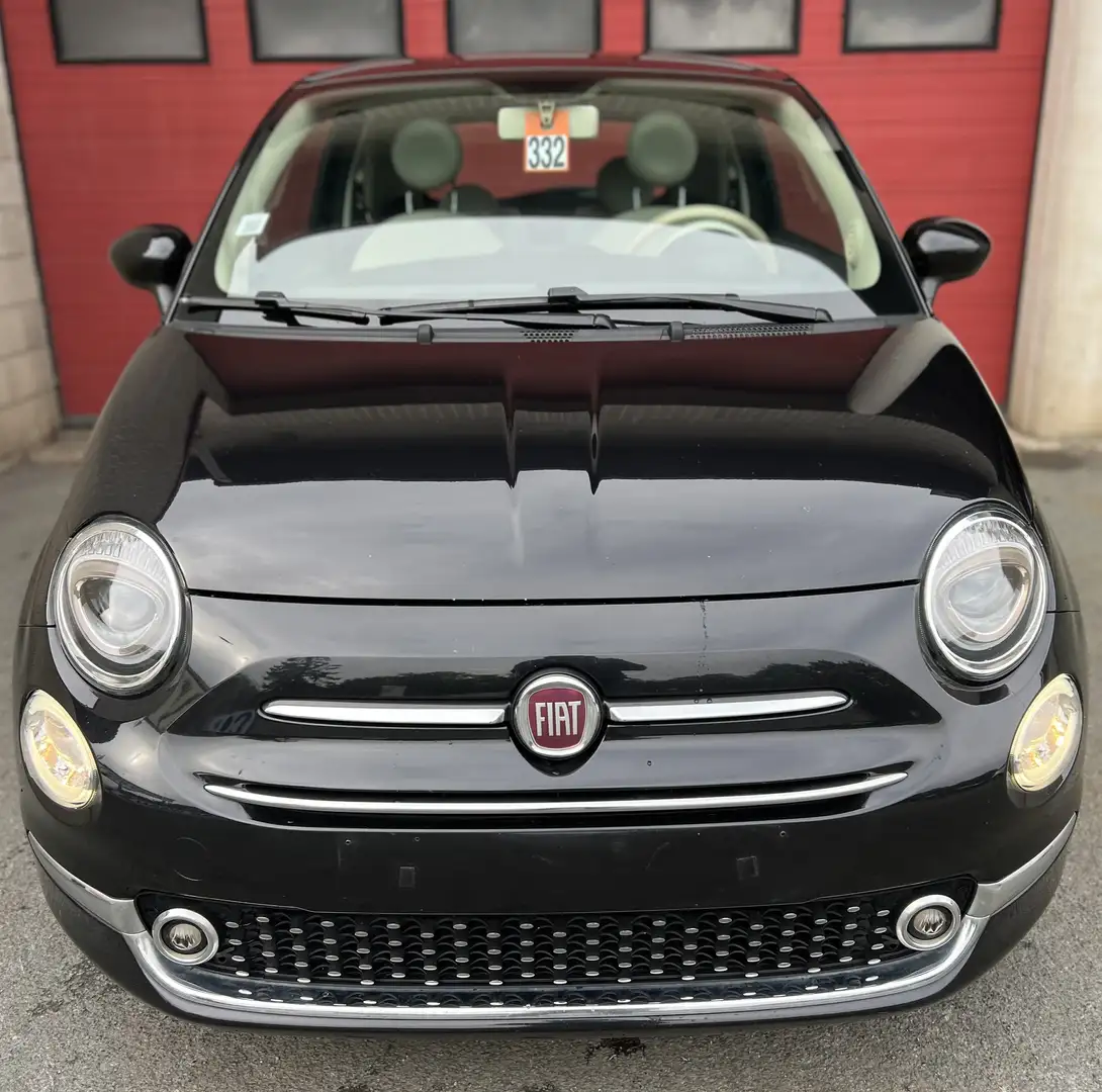 Fiat 500 1.2i Star + NAVI + CLIM + PANO + CAR-PASS Zwart - 2
