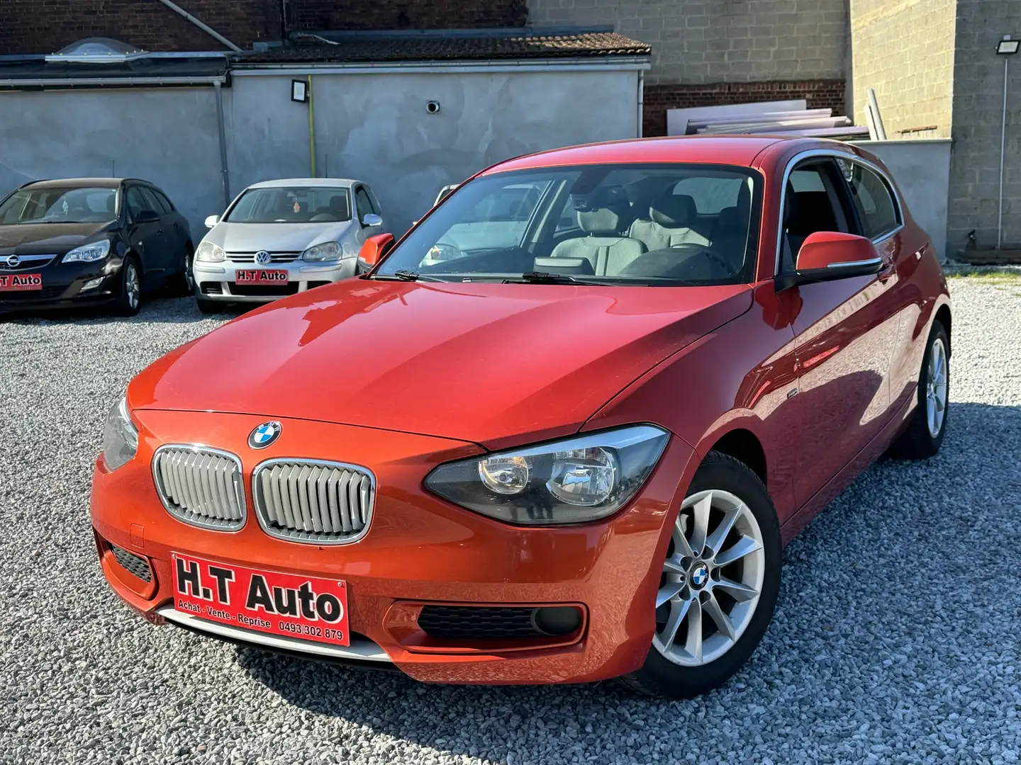 BMW 114 d/airco/gps/euro5b/cuir/serie urban!!!! Arancione - 1