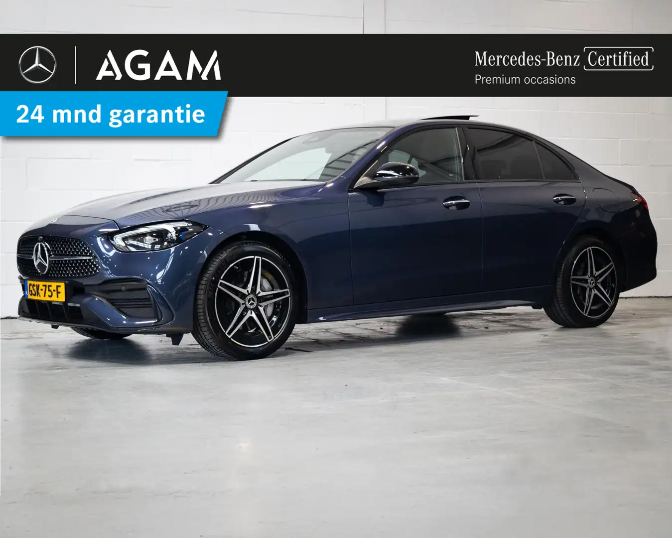 Mercedes-Benz C 300 Limousine e AMG Line Premium PLUS | Panorama dak | Blauw - 1