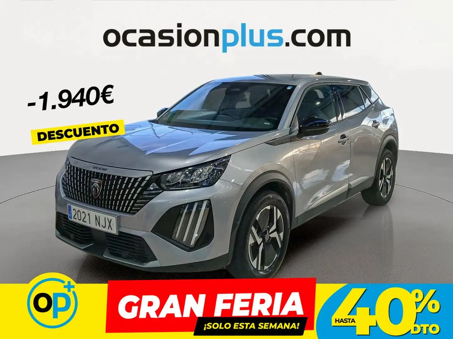 Peugeot 2008 Hybrid Allure eDCS6 145 Gris - 1