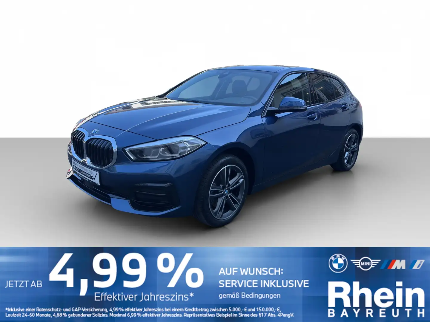 BMW 118 i Sport Line Navi AdapLED Hifi Sitze el. Shz Navi Blau - 1