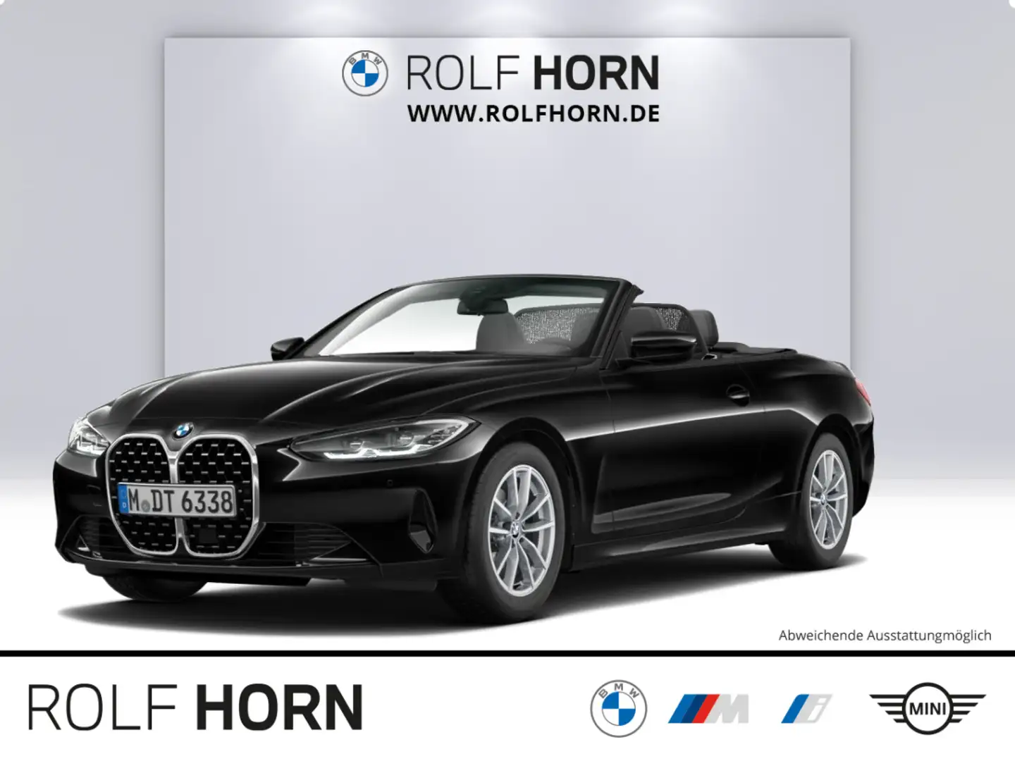 BMW 420 i Cabrio Aut. Klimaaut. AHK PDC Sitzhzg. Navi Schwarz - 1