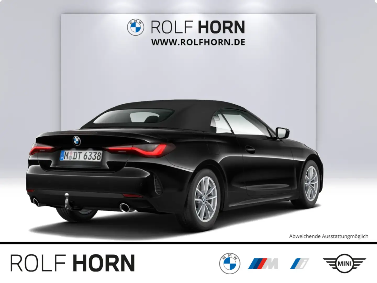 BMW 420 i Cabrio Aut. Klimaaut. AHK PDC Sitzhzg. Navi Schwarz - 2