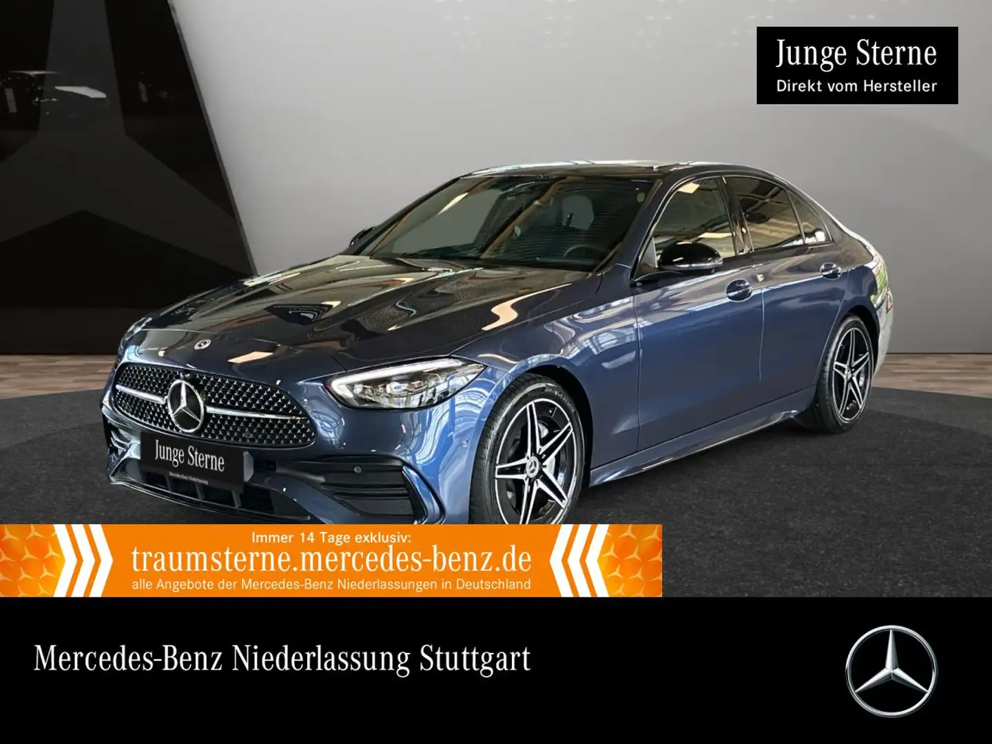 Mercedes-Benz C 200 AMG+NIGHT+PANO+360+TOTW+KEYLESS+9G Blau - 1