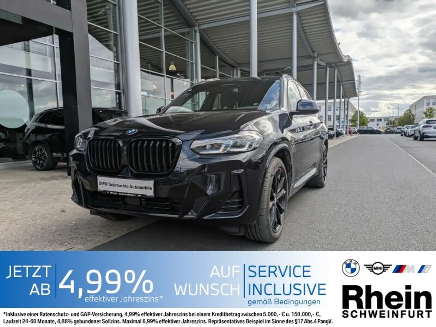 BMW X3 xDrive30i M Sport Laser.HeadUp.H&K.Glasdach Schwarz - 1