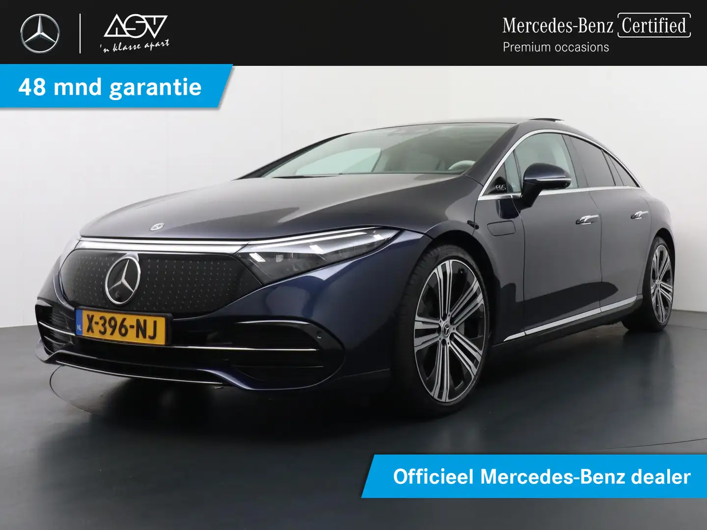 Mercedes-Benz EQS 450+ Luxury Line 108 kWh wegklapbare trekhaak, Luc Albastru - 1