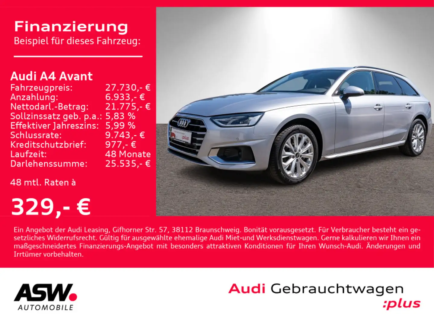 Audi A4 advanced 40TDI Stronic Navi LED AHK PDC Silber - 1