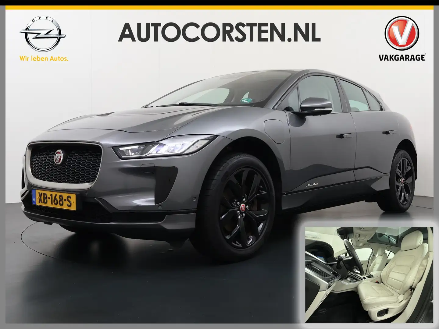 Jaguar I-Pace EV400 S AWD 90kWh Leder+Memory Panoramadak Camera Gris - 1