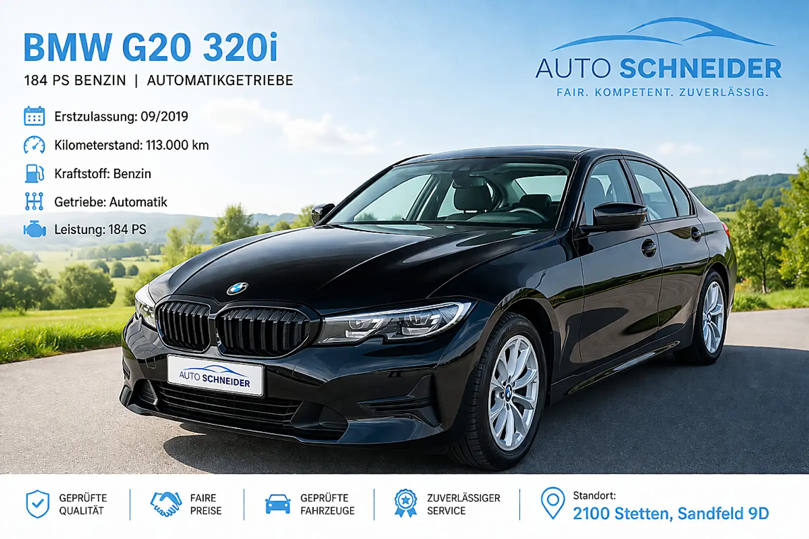 BMW 320 i Aut. LED Scheinwerfer Schwarz - 1