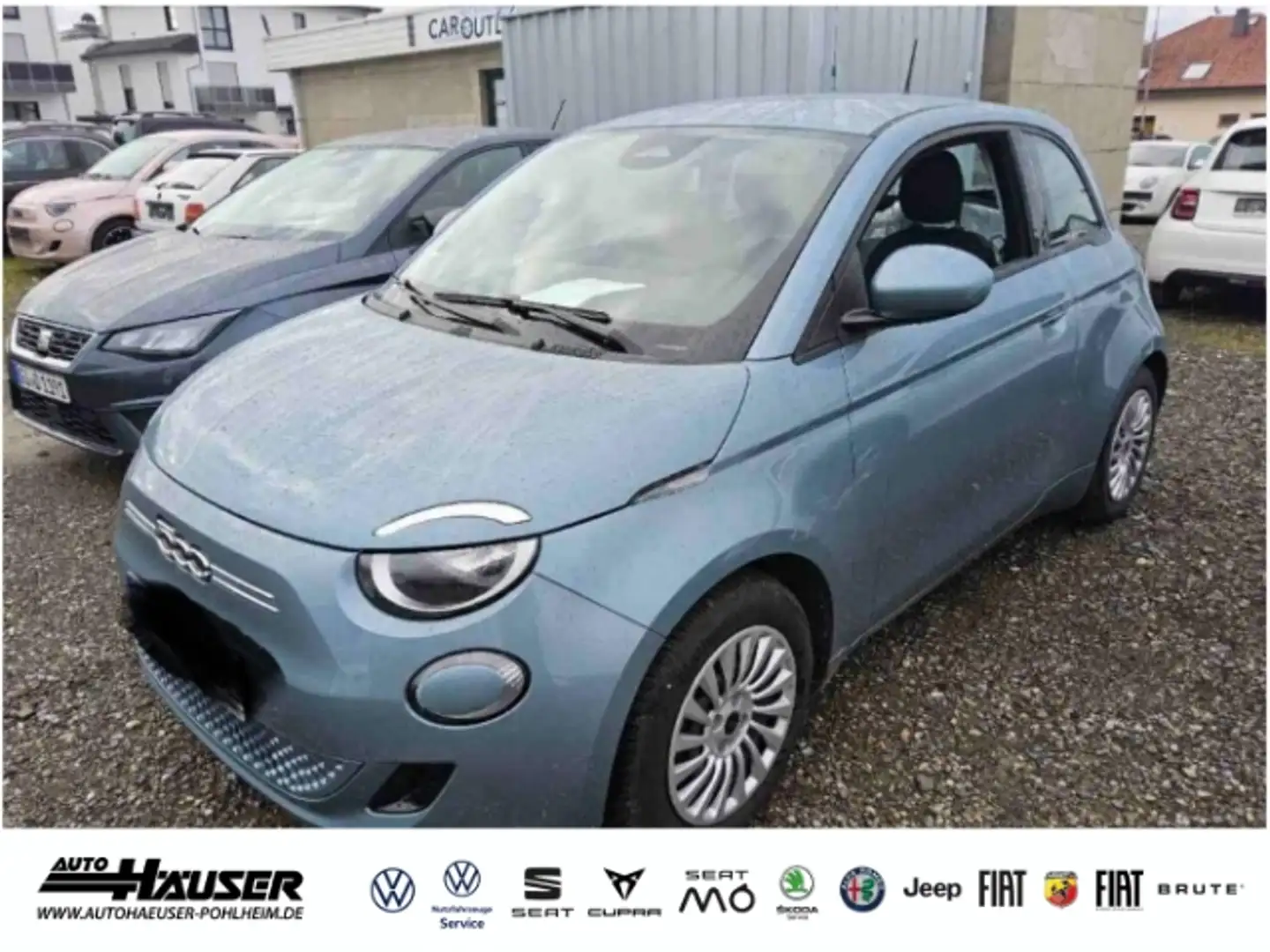 Fiat 500e Action 23 kWh 1.HAND EINPARKHILFE APPLE ANDROID SO Blauw - 1