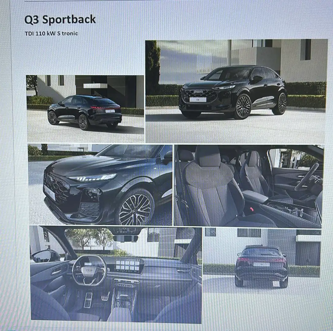 Audi Q3 Q3 Sportback 2.0 tdi S line s-tronic NEW MODEL Zwart - 1