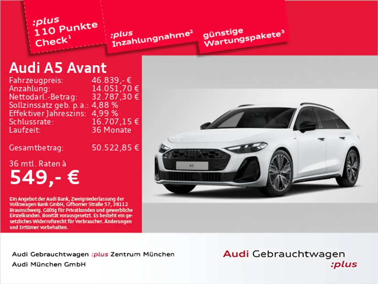 Audi A5 TDI S tronic 2x S line Matrix/Navi/Kame Weiß - 1