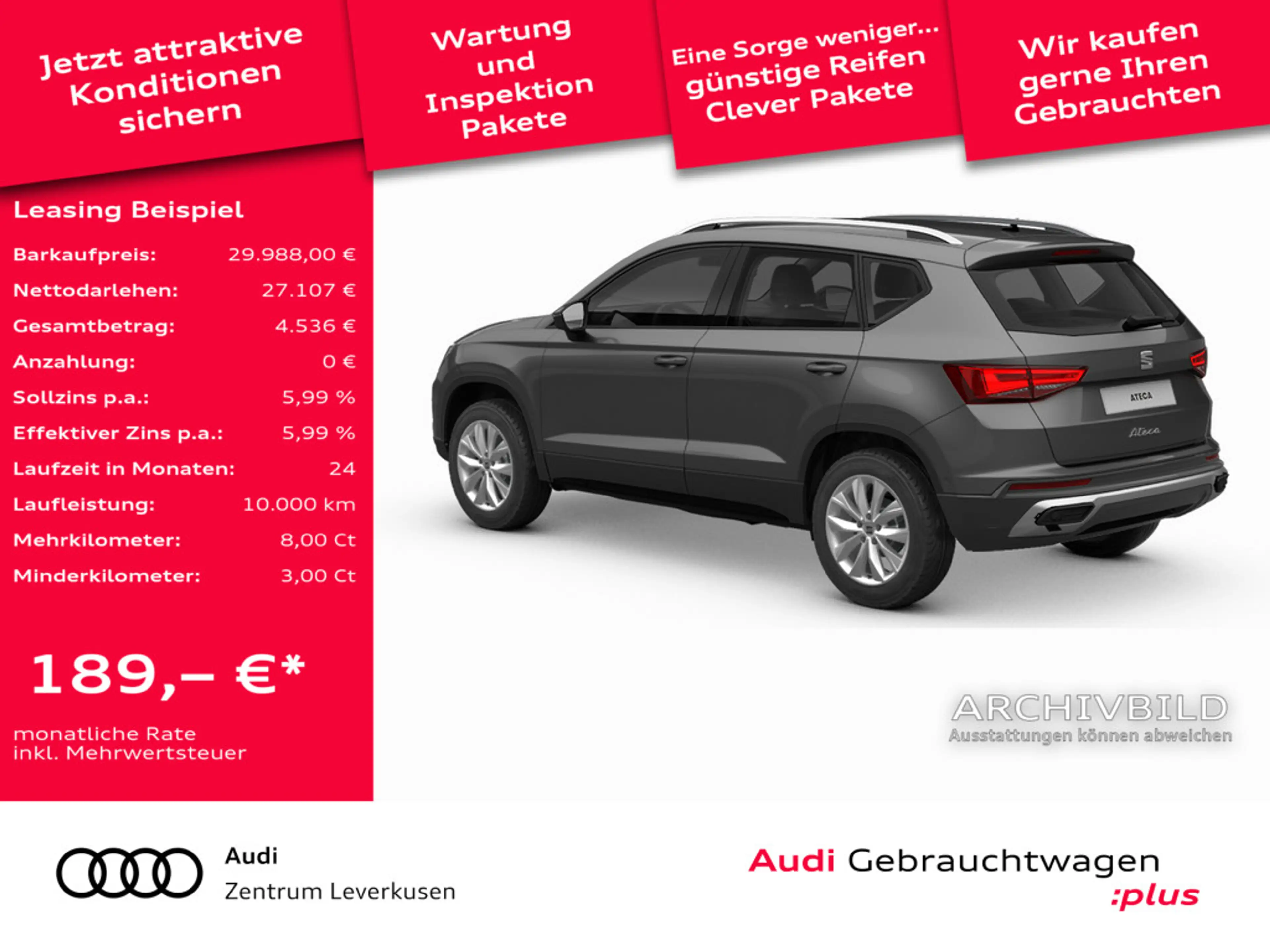 SEAT Ateca Style DSG CARPLAY LED ACC PDC NAVI SHZ — photo 2