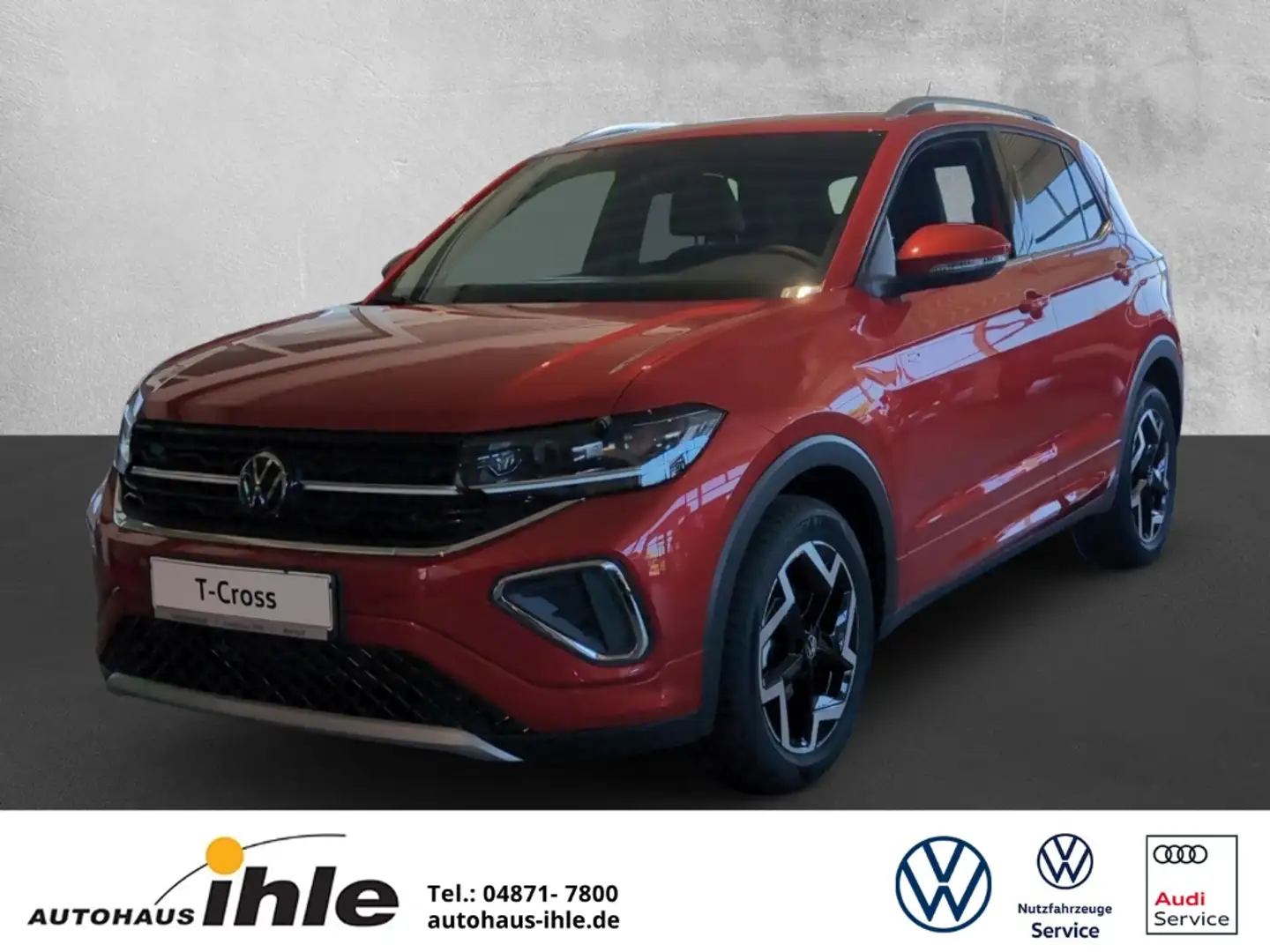 Volkswagen T-Cross 1,0 TSI DSG R-Line AHK+GJ-REIFEN+R-KAMERA Rot - 1