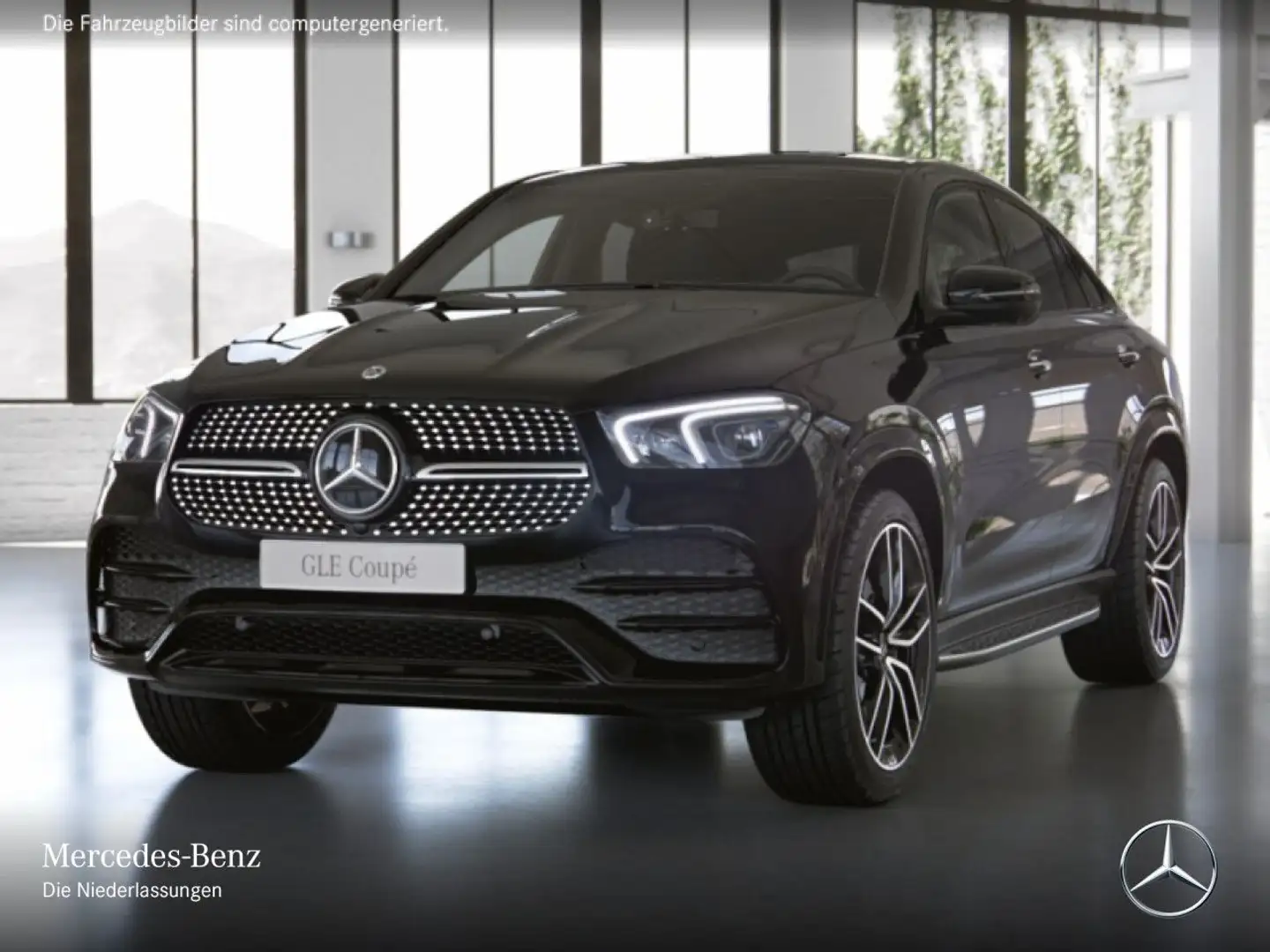Mercedes-Benz GLE 400 d Coupé 4M AMG+NIGHT+PANO+360+AHK+FAHRASS Schwarz - 2