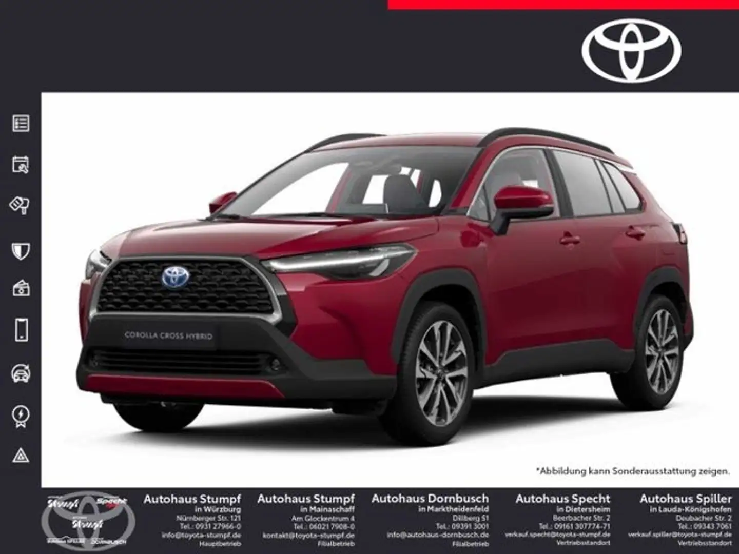 Toyota Corolla Cross 2.0 Hybrid Team Deutschland Pano Roşu - 1