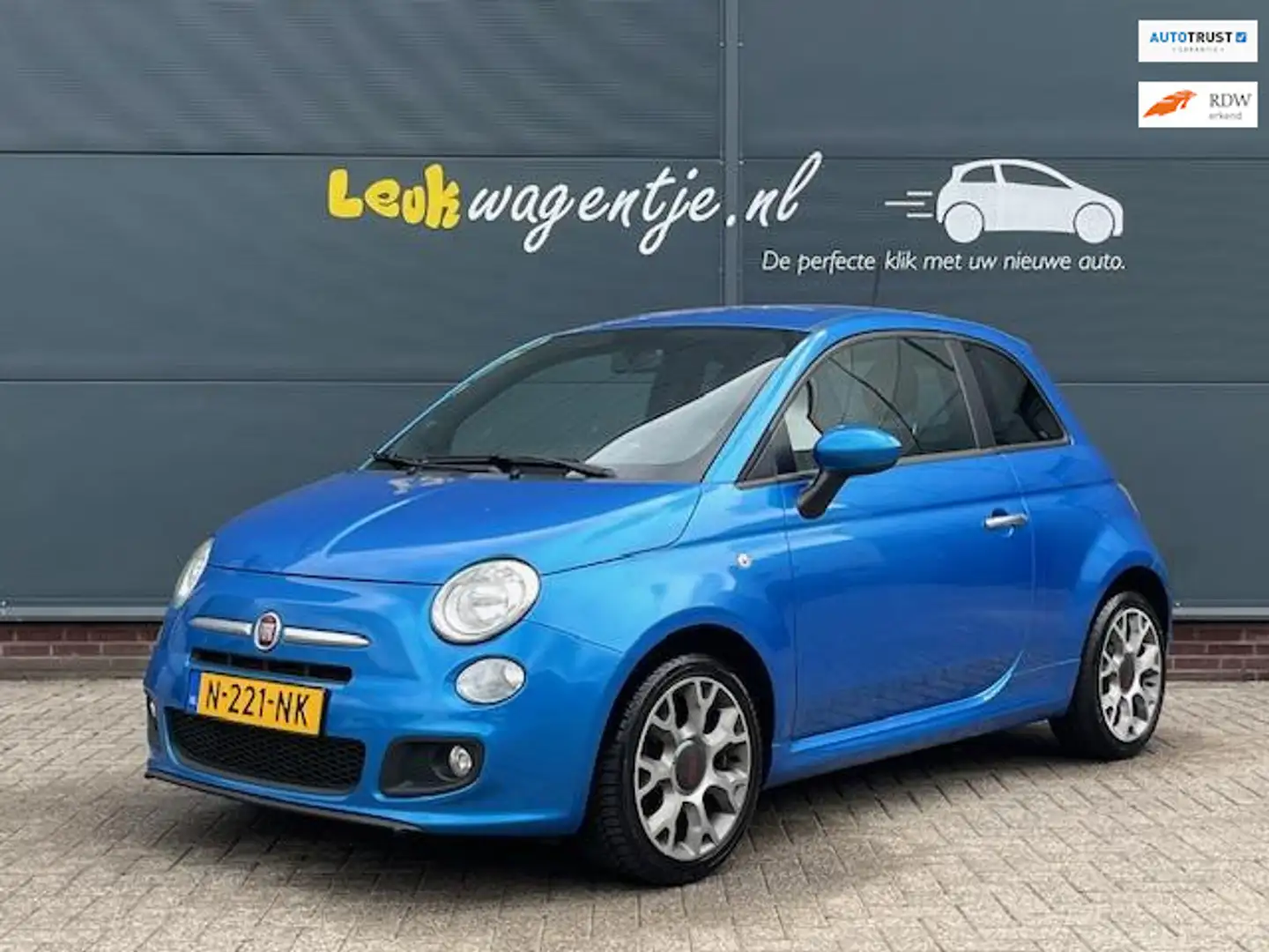 Fiat 500 1.2 500S *digitaal display *16 inch *sportstoelen Blauw - 1