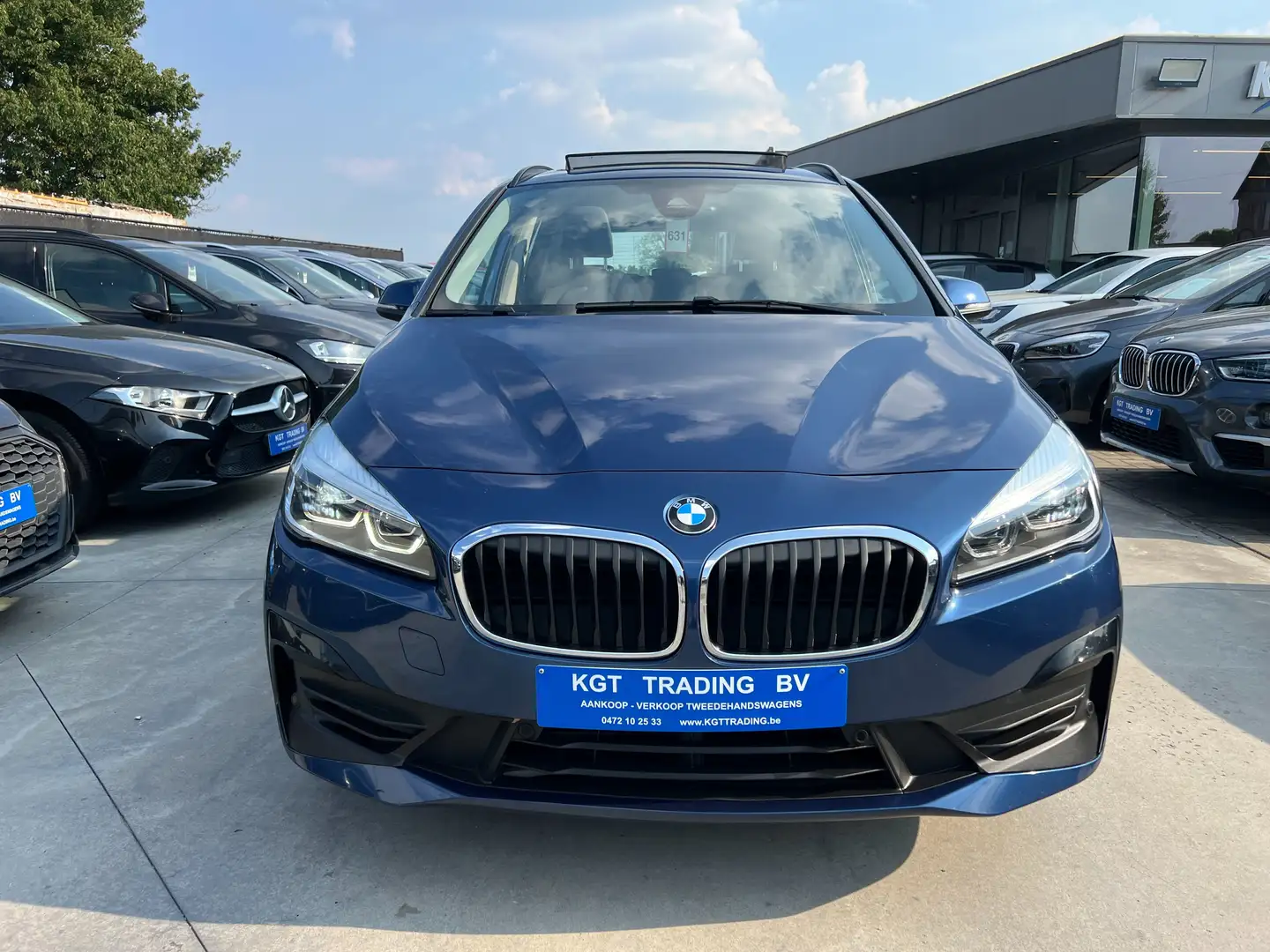 BMW 216 D GRAN TOURER 7 ZIT NAVI ZWART LEDER OPENDAK XENON Blauw - 2