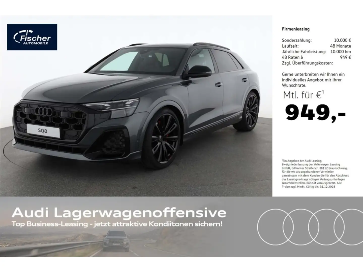 Audi SQ8 TFSI quattro LP: 153.569,- /Head-up/Pano/B&O/HD Ma Gris - 1