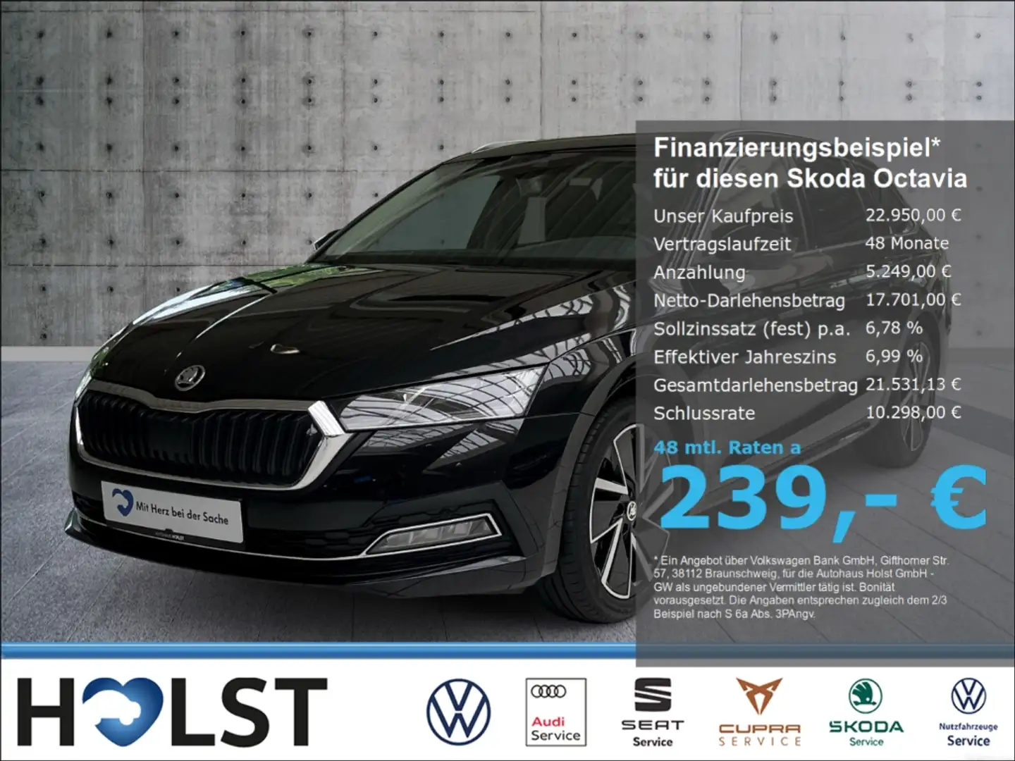Skoda Octavia Combi 1.5TSI Style Navi Kamera LED Noir - 1