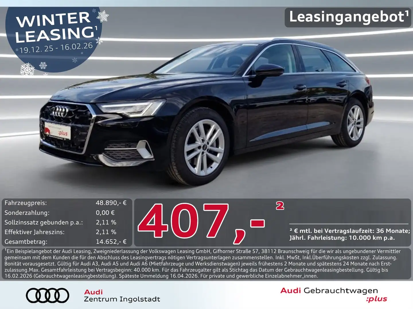 Audi A6 Avant 45 TDI qu NAVI+ AHK LED ACC Advanced Schwarz - 1