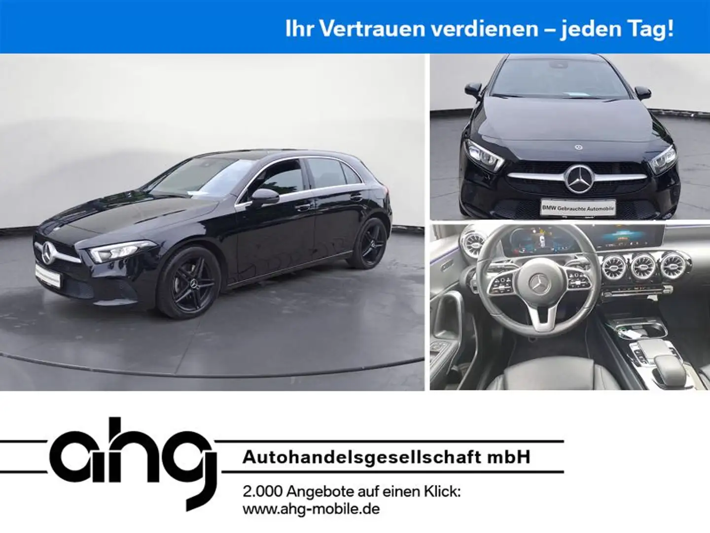 Mercedes-Benz A 200 Rückfahrkamera Navi Bluetooth PDC LED Sitz Zwart - 1