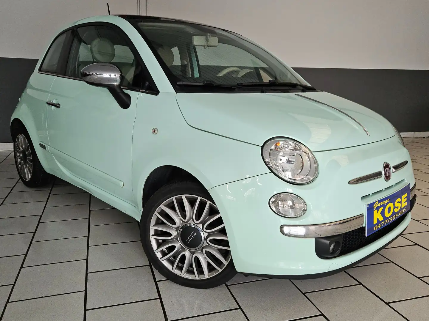 Fiat 500 1.2i 69CV/CUIR/TOIT PANORAMIQUE//GARANTIE CAR-PASS Verde - 1
