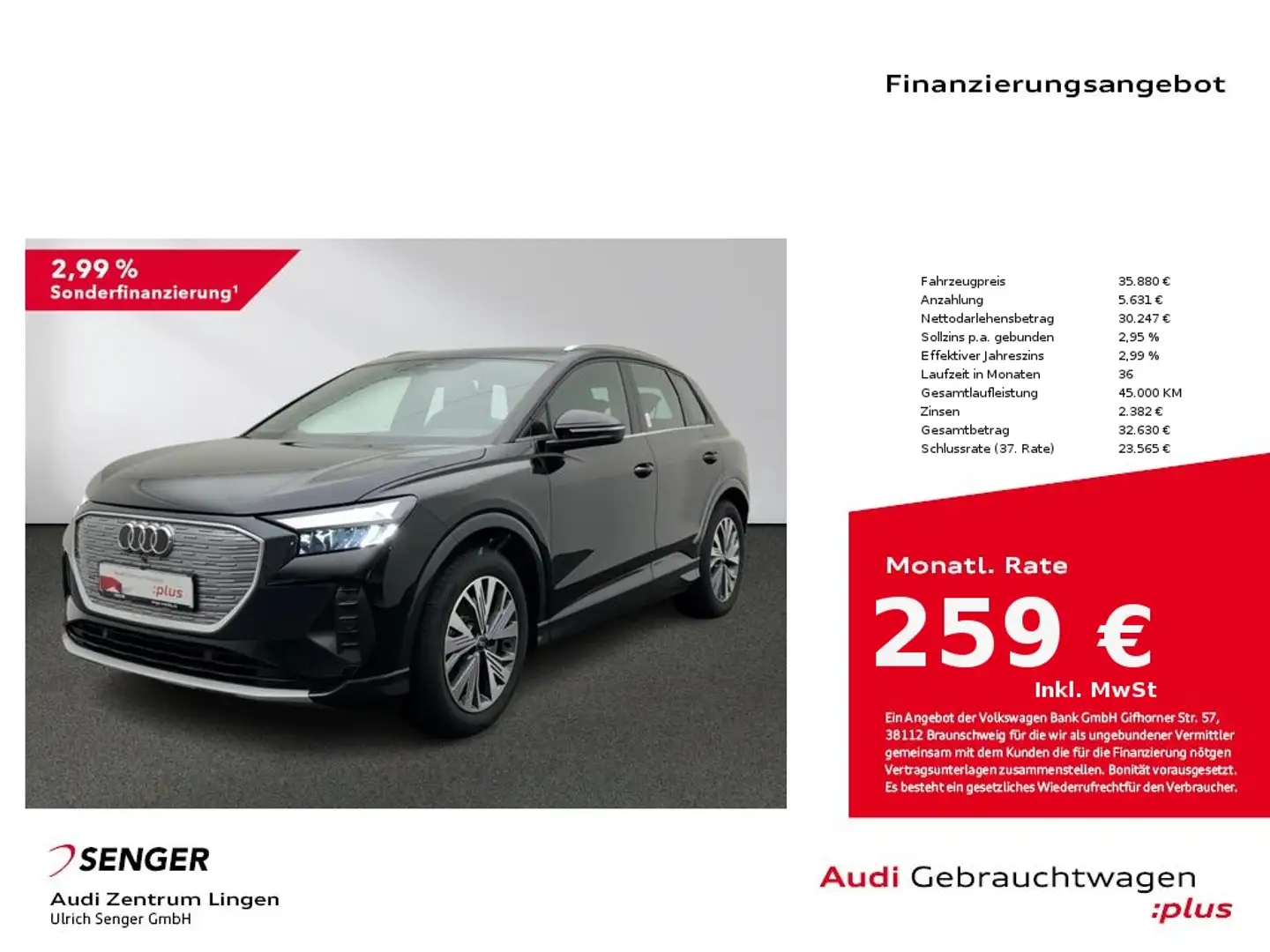 Audi Q4 e-tron 40 MMI LED Digitales Cockpit Kamera Schwarz - 1