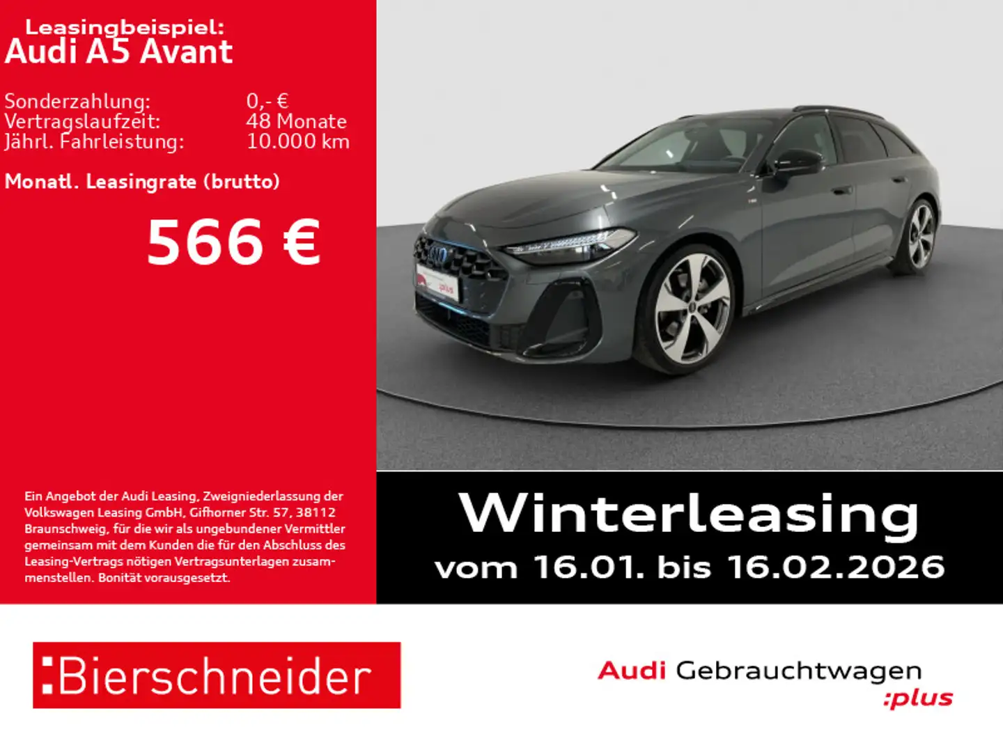 Audi A5 TFSI qu S-Line AHK MATRIX TECH+ 360 ACC Grau - 1