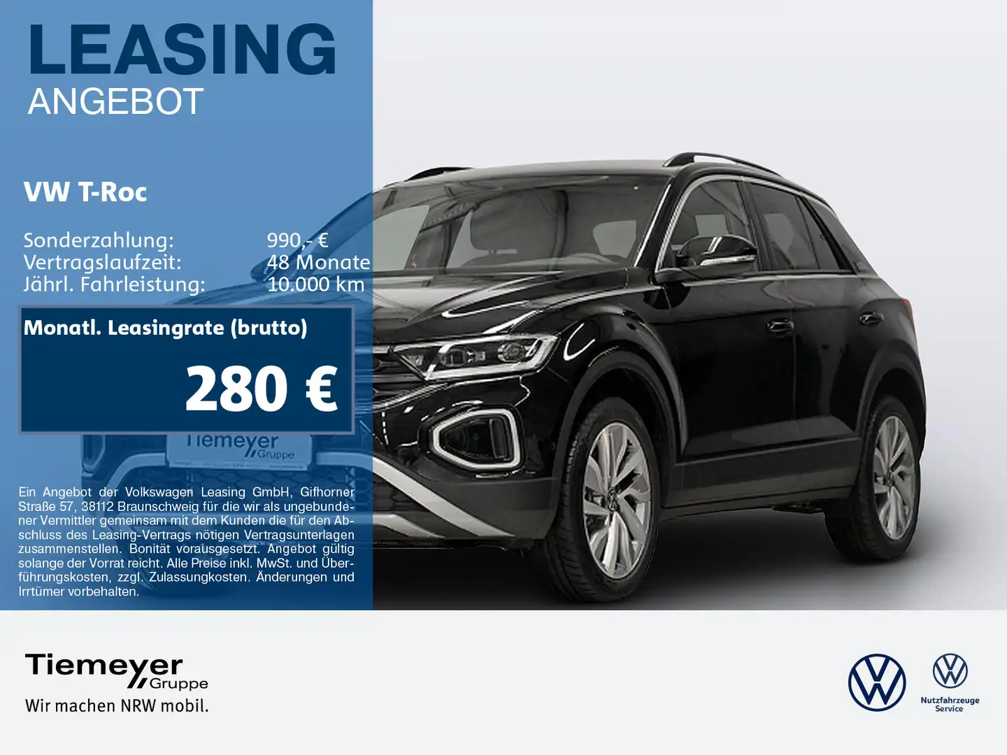 Volkswagen T-Roc 2.0 TDI GOAL LIFE AHK IQ.DRIVE RFK NAVI SI Noir - 1