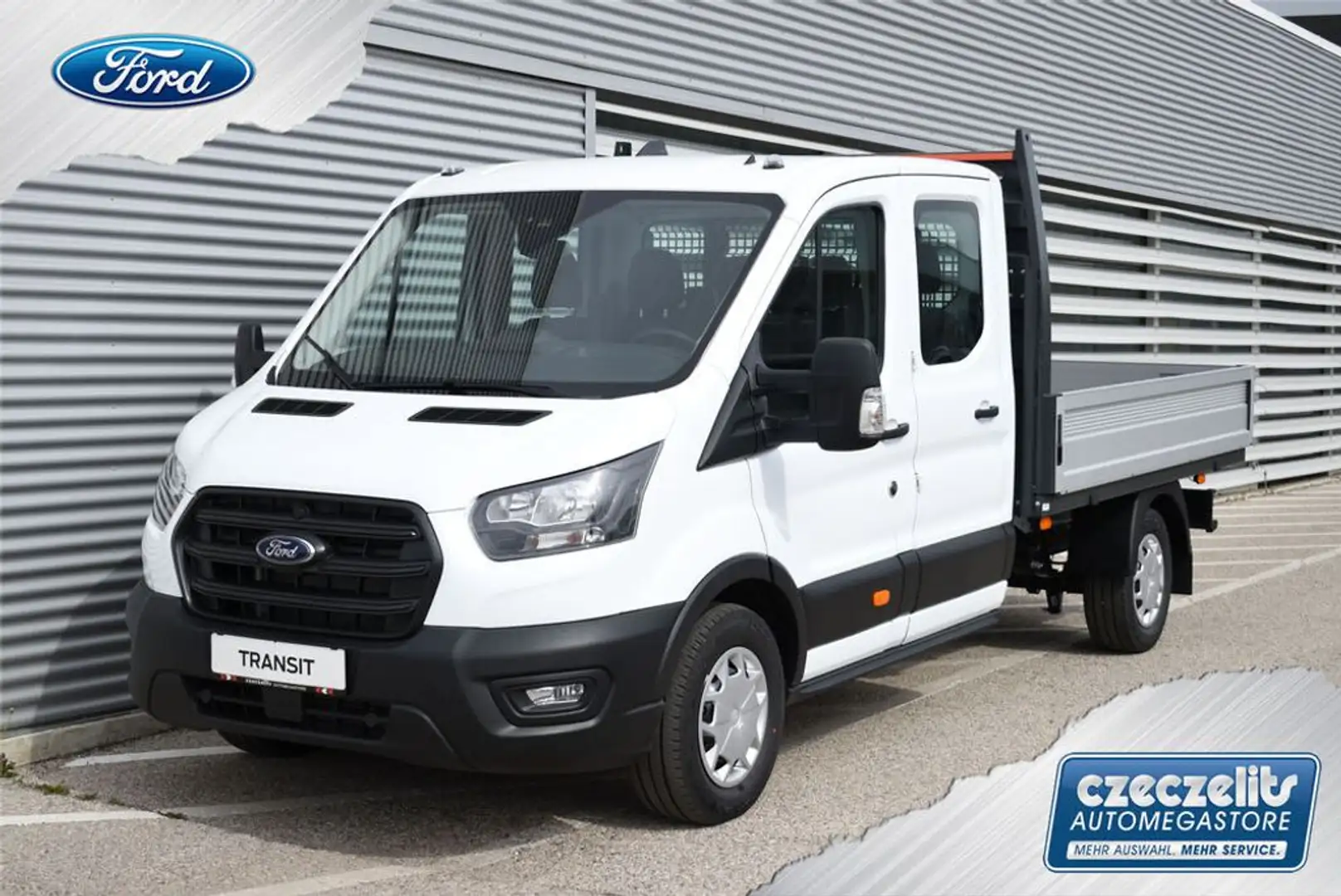 Ford Transit Pritsche DoKa 2,0 EcoBlue L3H1 350 Trend Weiß - 1