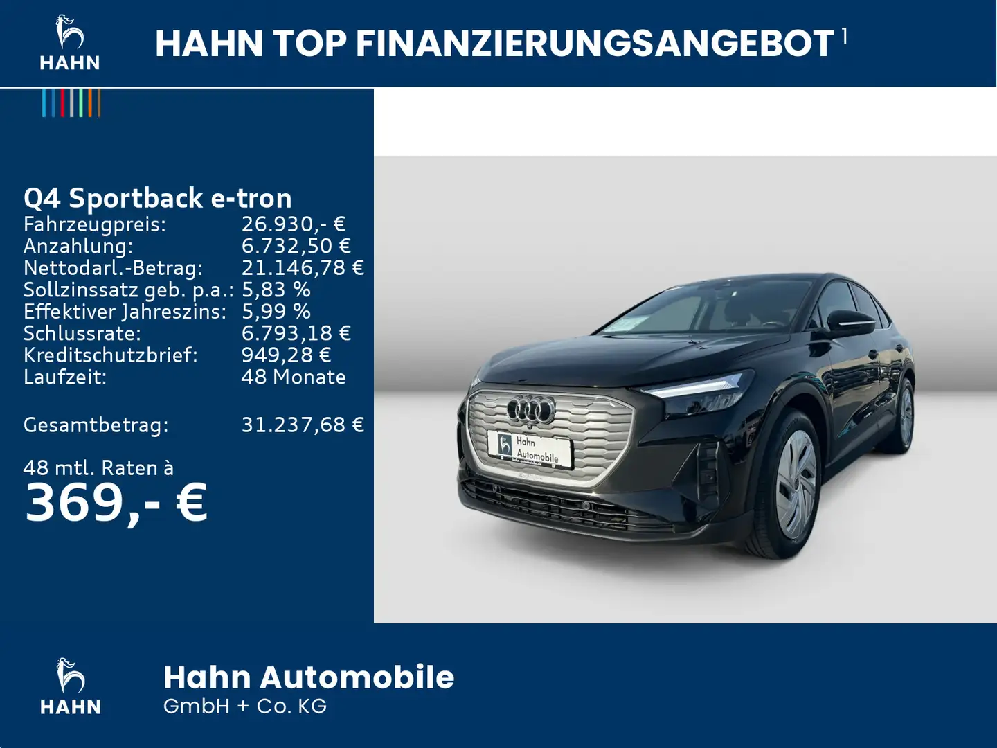 Audi Q4 e-tron 35 Navi ACC Cam Einparkh Sit Schwarz - 2