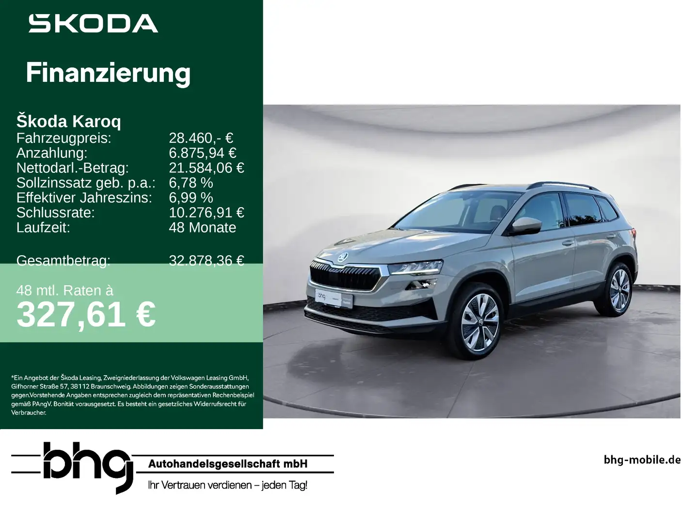 Skoda Karoq 2.0 TDI SCR 4x4 DSG Style Navi connect Kes Grau - 1