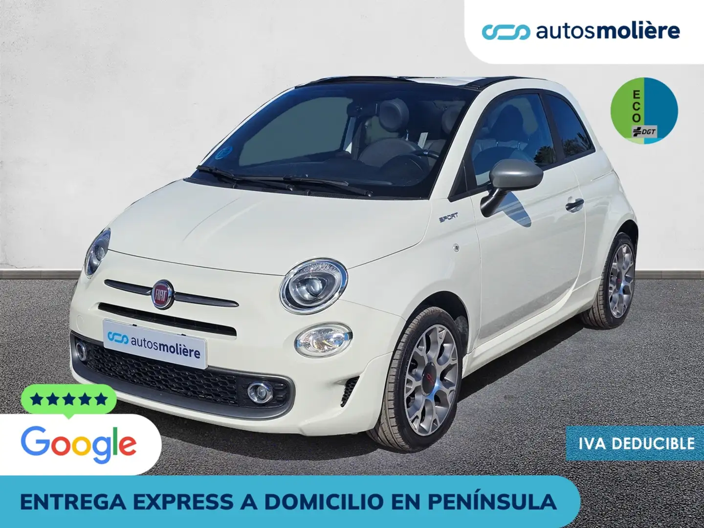 Fiat 500C 1.0 Hybrid Sport 52kW Blanco - 1