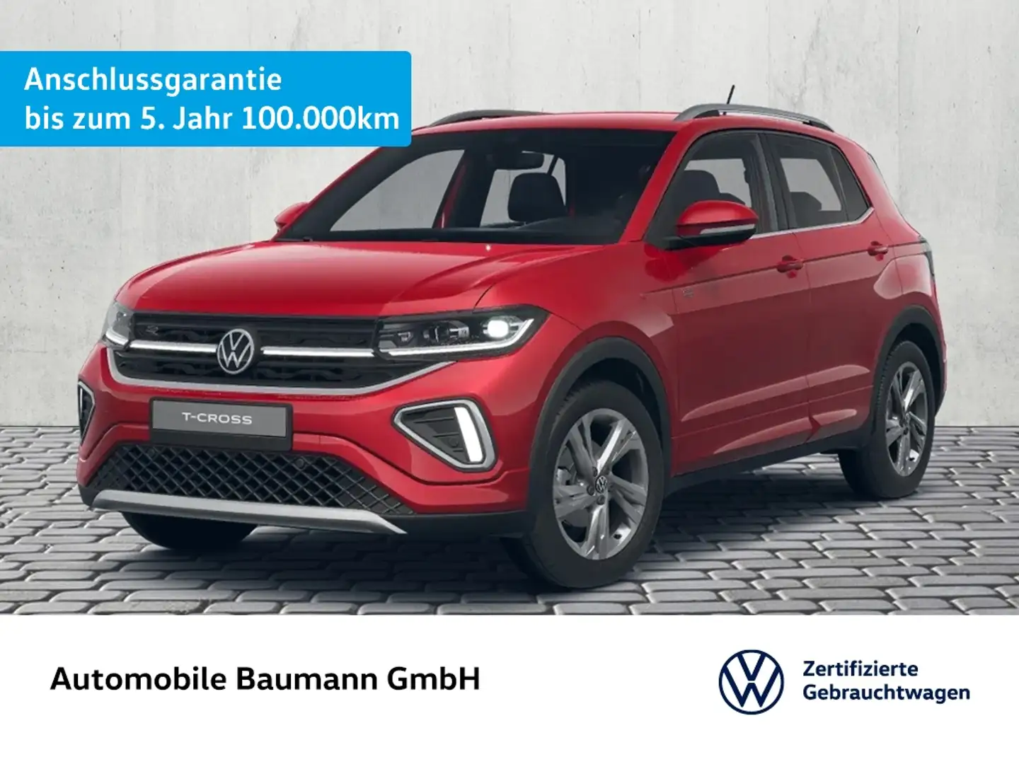 Volkswagen T-Cross 1.0 TSI R-LINE *AHK*MATRIX*NAVI* Rot - 1