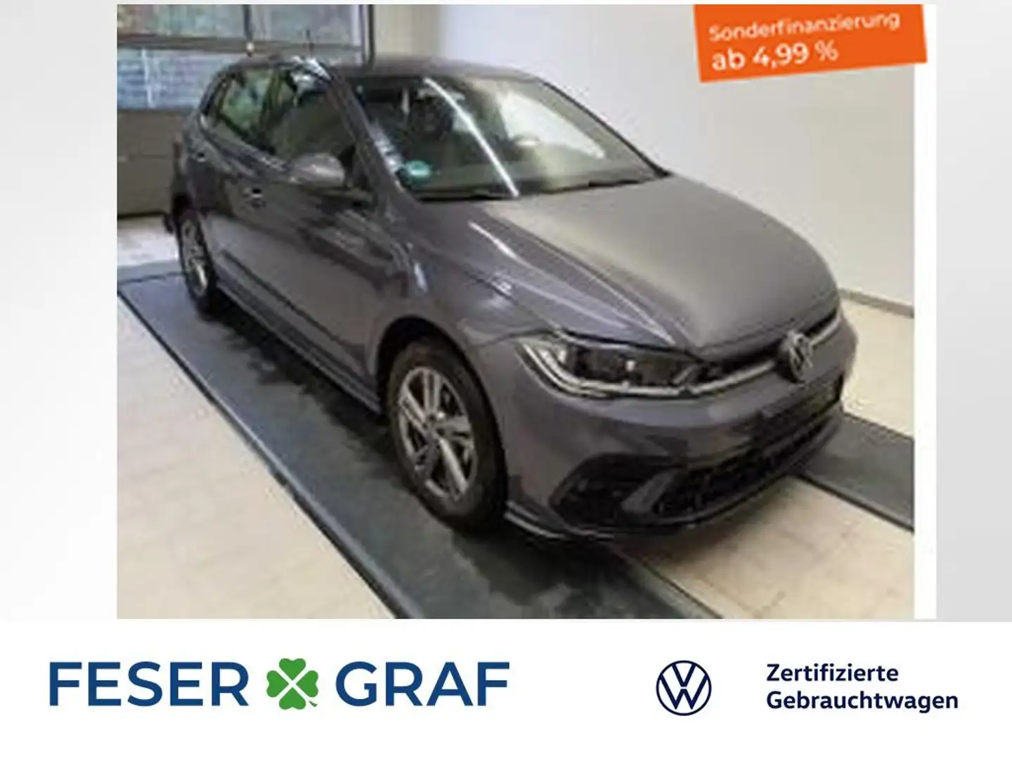 Volkswagen Polo R-Line 1.0 TSI 7-DSG KAMERA SHZ ACC LED Grau - 1