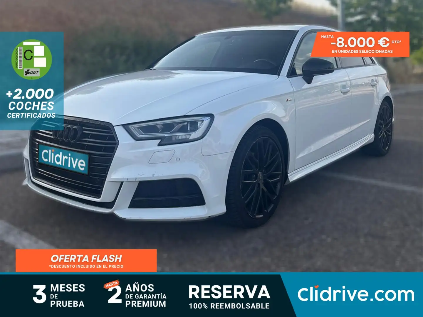 Audi A3 Sportback 1.6TDI Black Line Edition 85kW Blanc - 1
