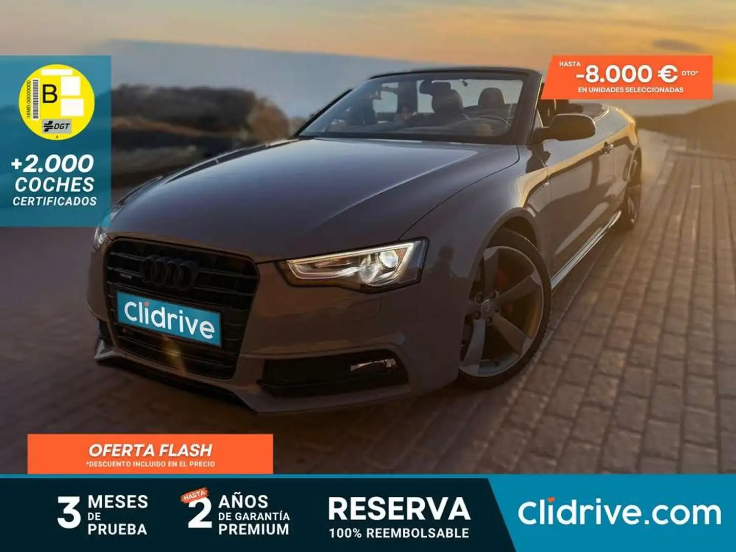 Audi A5 Cabrio 3.0TDI quattro S-Tronic Gris - 1