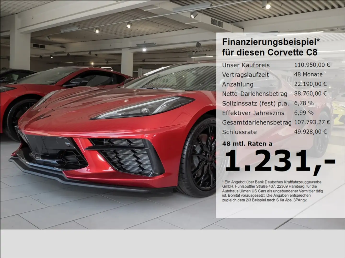 Corvette C8 Stingray Coupe 3LT Frontlift Targadach Vollausstat Rood - 1