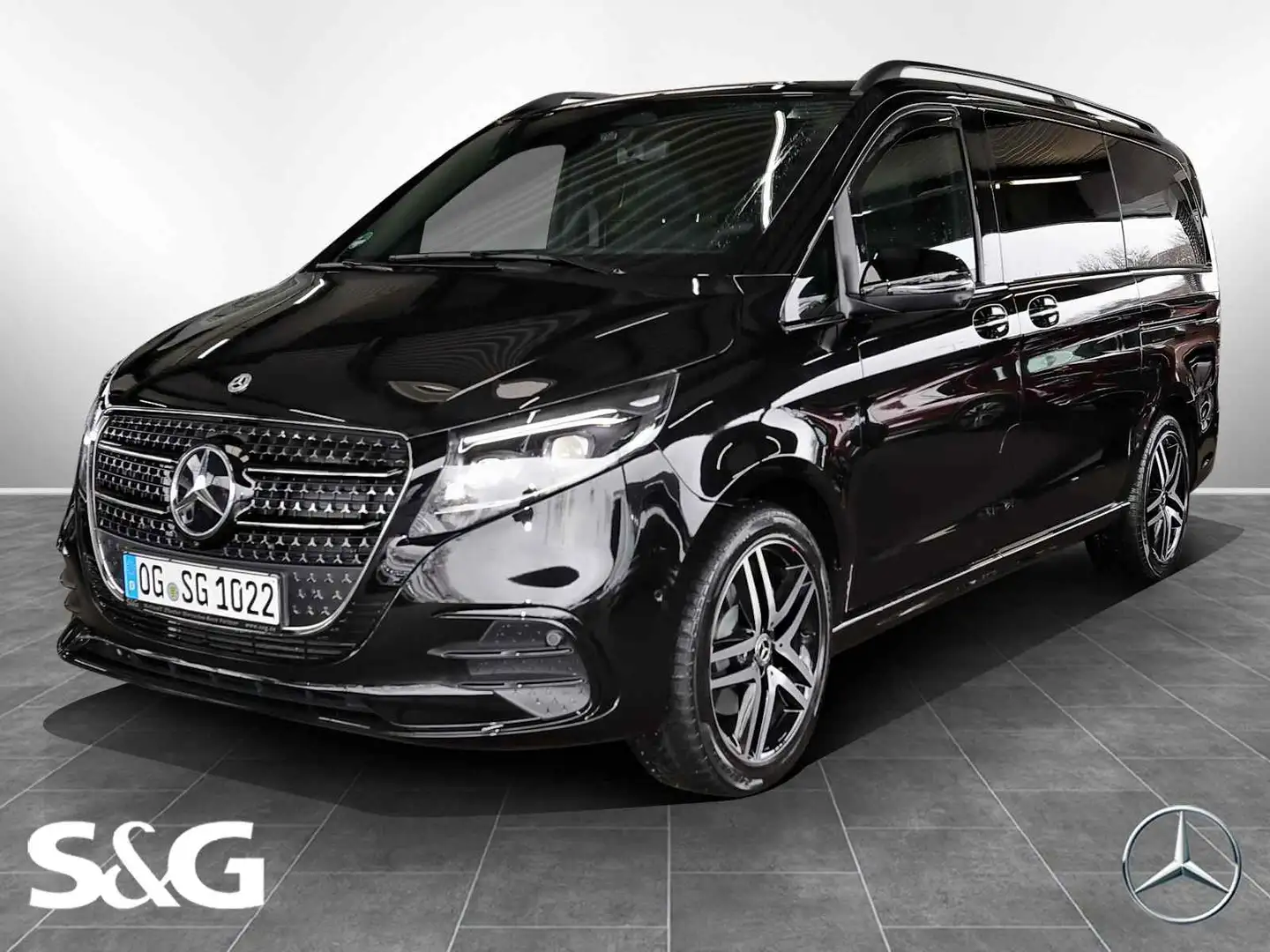 Mercedes-Benz V 300 d Avantgarde lang AMG MBUX+360°+M-LED+AHK+ Schwarz - 1