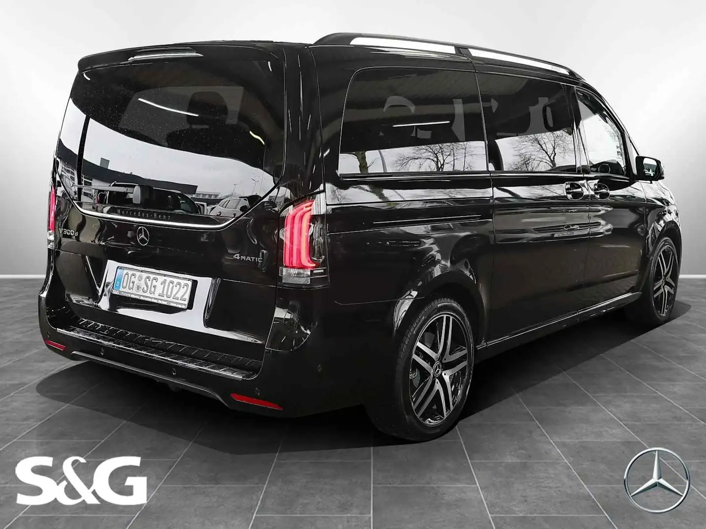 Mercedes-Benz V 300 d Avantgarde lang AMG MBUX+360°+M-LED+AHK+ Schwarz - 2