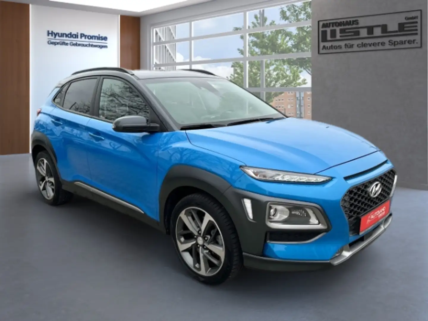 Hyundai KONA Premium 2WD 1.6 T-GDI +NAVI+KLIMA+LEDER+HUD+SHZ+UV Blau - 2